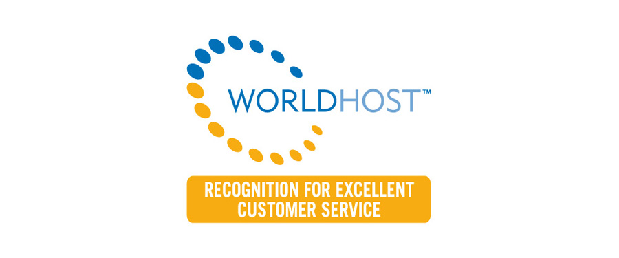 world host recognition of customer service award